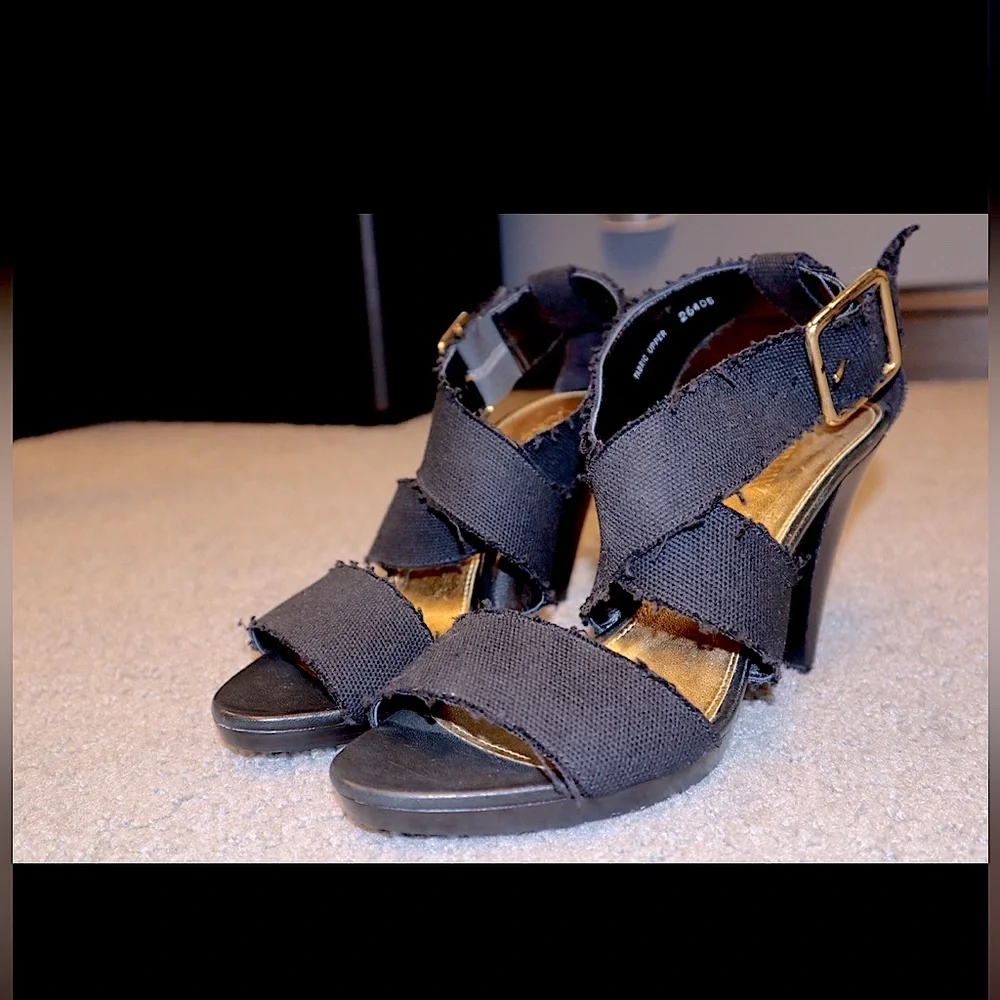 SOLD J. Crew Size 8 Women’s Agnyss Platform Sandal Elastic Fabric Open Toe Heel - Picture 5 of 14